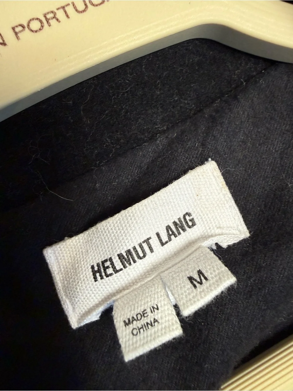 Helmut Lang Women’s Black Wool Blend Oversized Coat